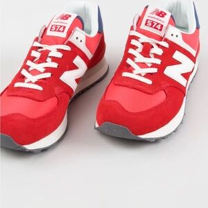 New Balance 574 Women’s size 8. Red and White Sneakers